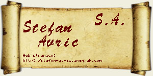 Stefan Avrić vizit kartica